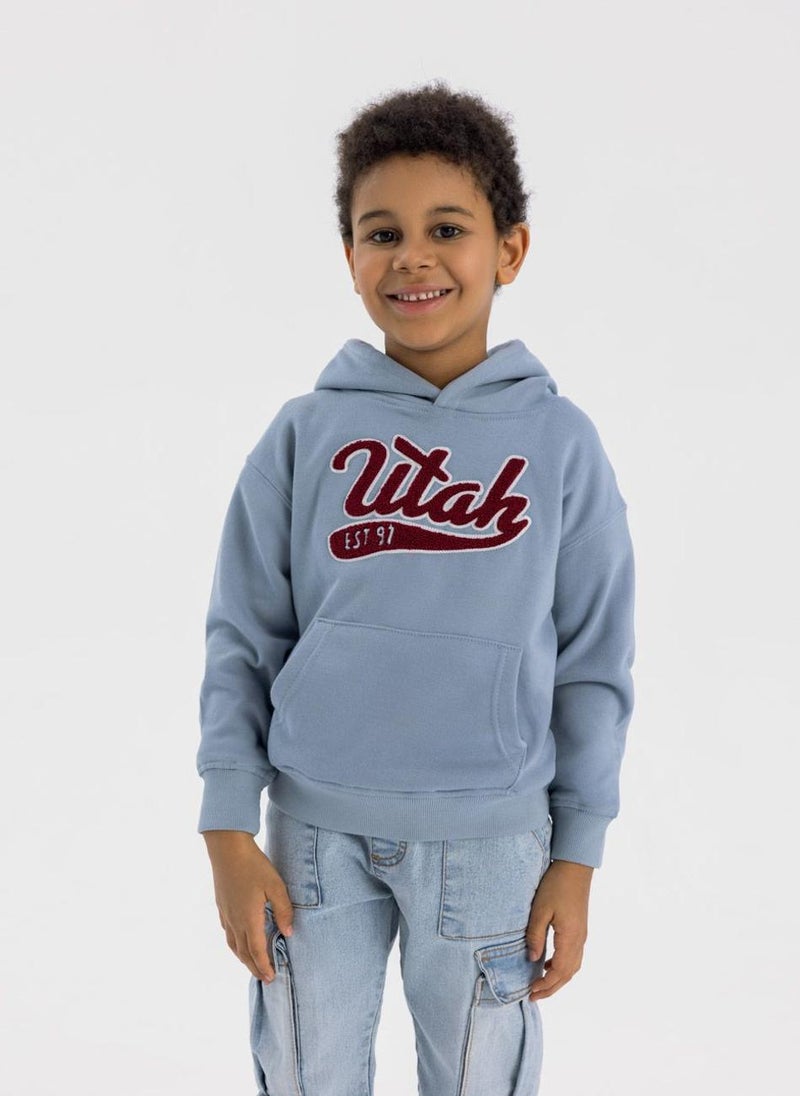Kids Boys  Oversized Hoodie With Kangaroo Pocket