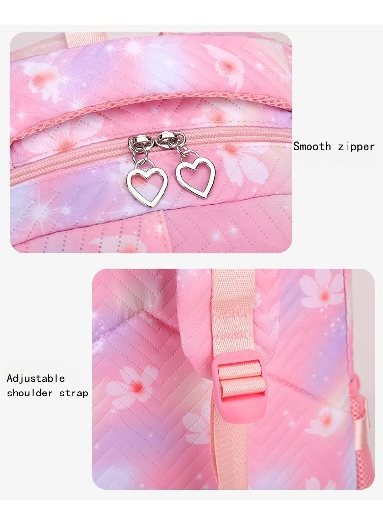 Stitch cartoon print embossed large capacity schoolbag for primary and secondary school students cute backpack light and fashionable backpack 31*43*16CM