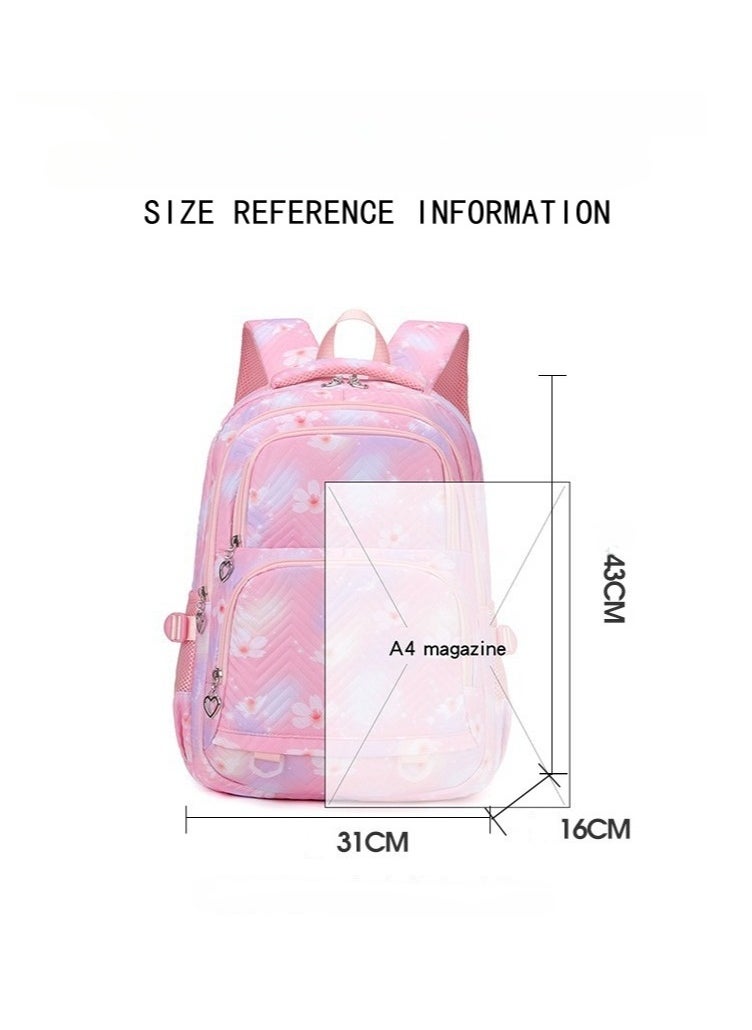 Stitch cartoon print embossed large capacity schoolbag for primary and secondary school students cute backpack light and fashionable backpack 31*43*16CM