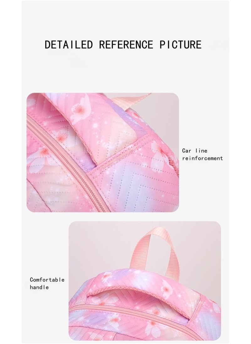 Stitch cartoon print embossed large capacity schoolbag for primary and secondary school students cute backpack light and fashionable backpack 31*43*16CM