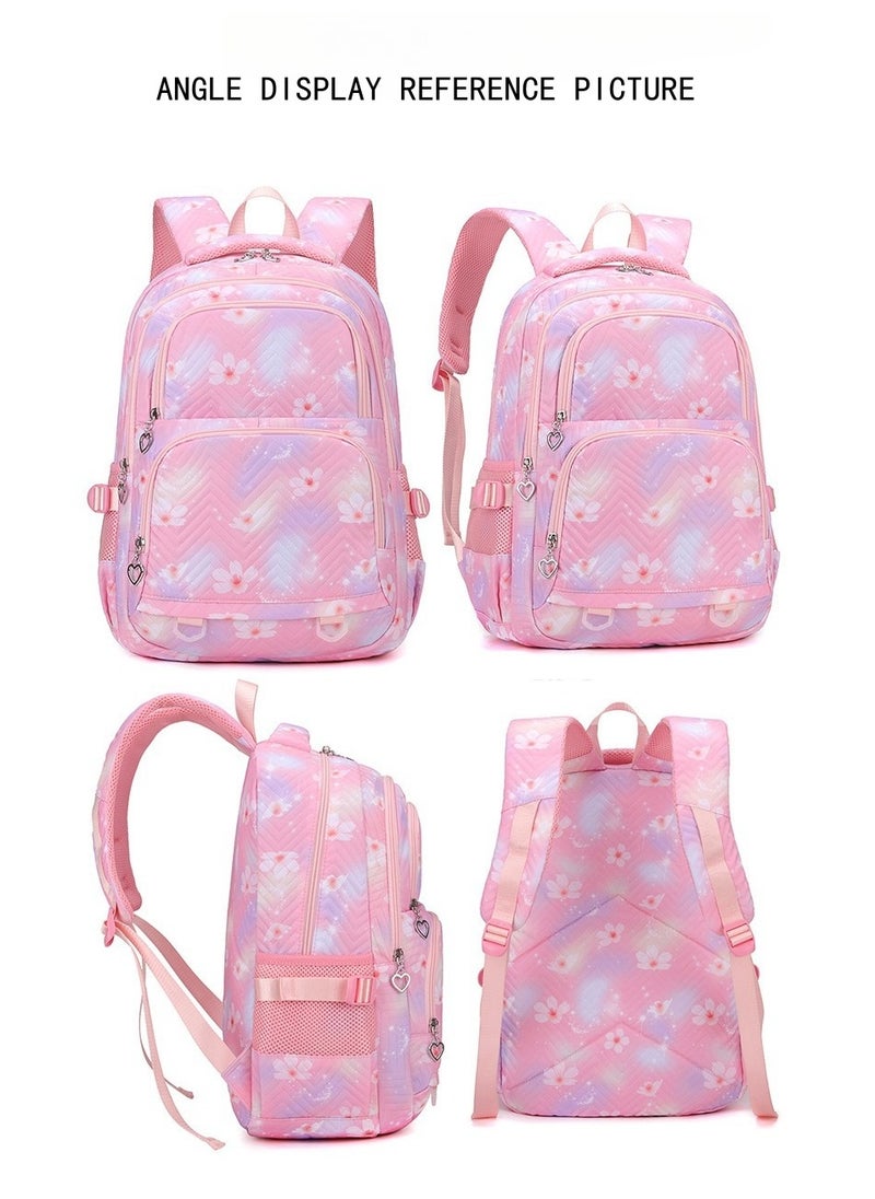 Stitch cartoon print embossed large capacity schoolbag for primary and secondary school students cute backpack light and fashionable backpack 31*43*16CM