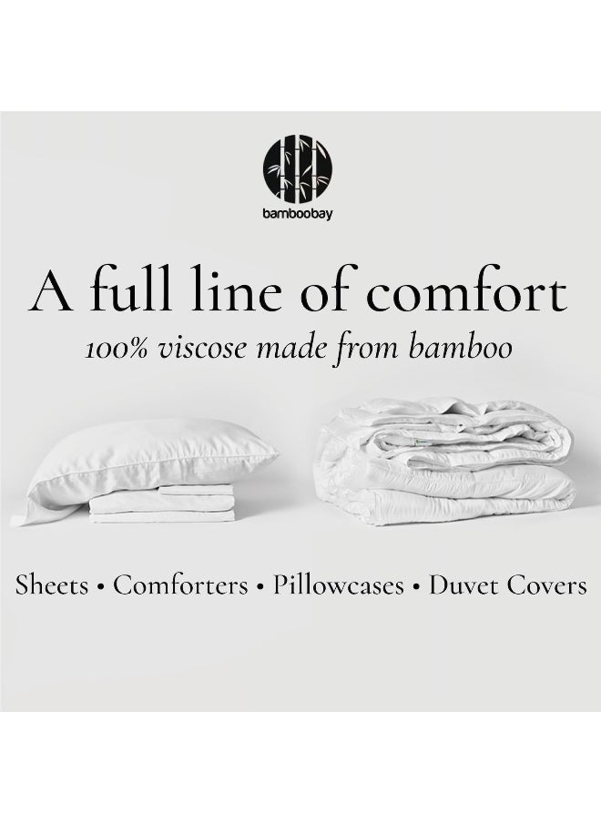 Bamboo Bay 6 Piece California King Size Sheet Set, 100% Viscose Made from Bamboo, Breathable, Ultra Soft Cooling Bed Sheets for Hot Sleepers, Beddings with Deep Pockets Fit 16