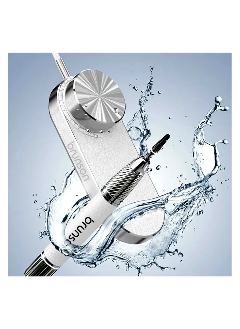 Brunson Submarine Portable Nail Drill Machine Waterproof Low Noise and Vibration 30000 RPM E File for Manicure and Pedicure Professional Electric Nail Drill for Gel Nails Salon and Home Use