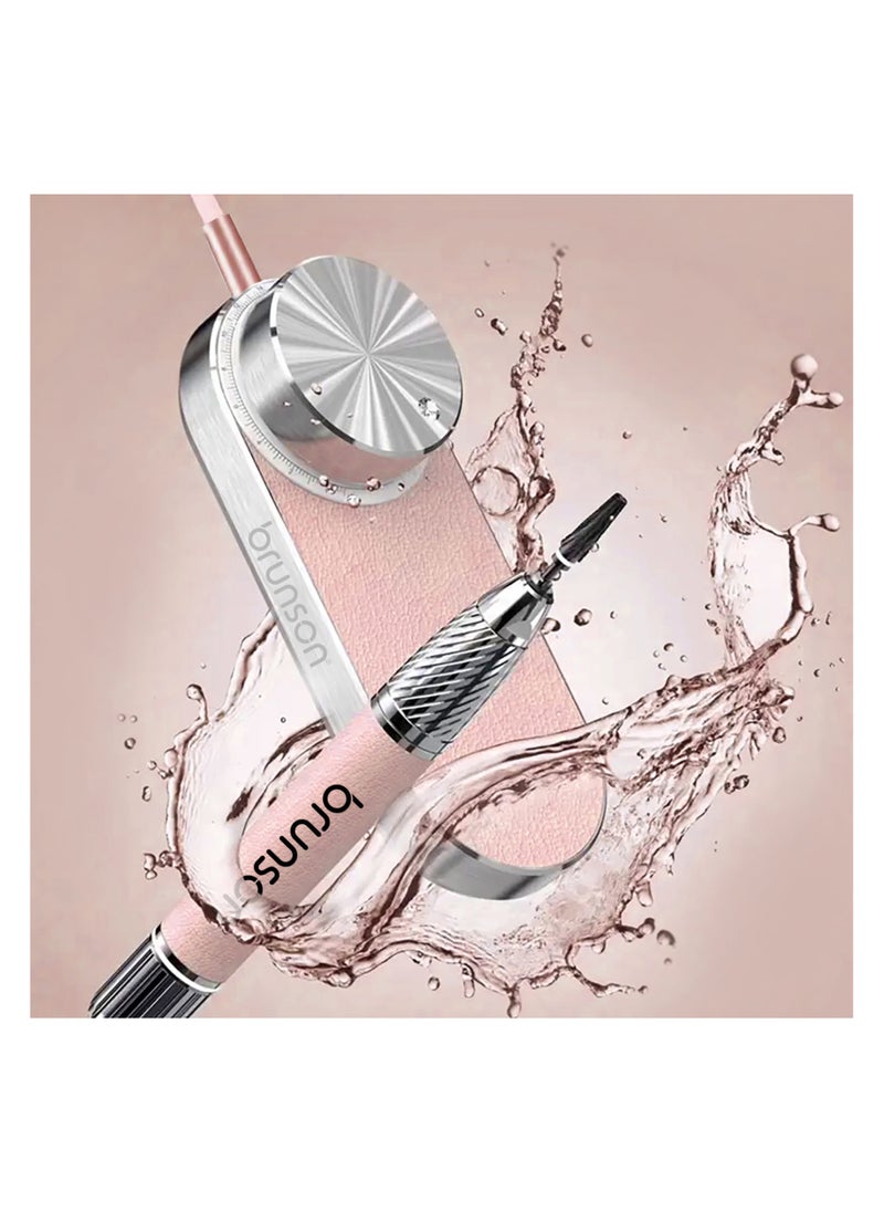 Brunson Submarine Portable Nail Drill Machine Waterproof Low Noise and Vibration 30000 RPM E File for Manicure and Pedicure Professional Electric Nail Drill for Gel Nails Salon and Home Use