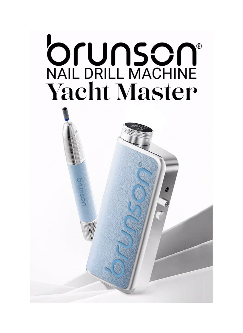 Yacht Master Professional Nail Drill Machine 35000 RPM Waterproof Dustproof Cordless Rechargeable with Brushless Motor 24W Power 1 Year Warranty 1 Nail Drill Bit