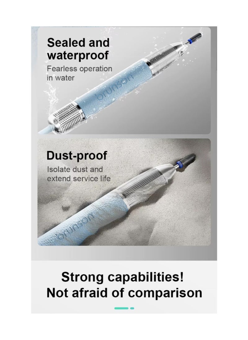 Yacht Master Professional Nail Drill Machine 35000 RPM Waterproof Dustproof Cordless Rechargeable with Brushless Motor 24W Power 1 Year Warranty 1 Nail Drill Bit