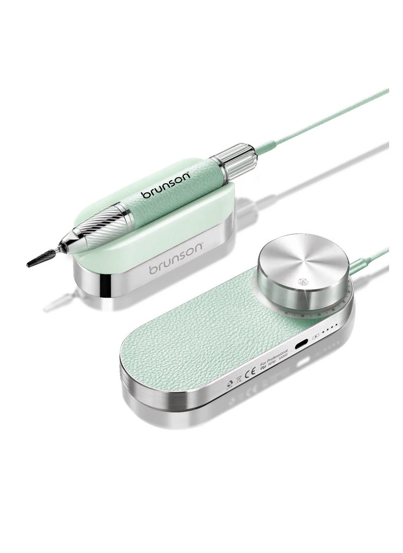 Brunson Submarine Portable Nail Drill Machine Waterproof Low Noise and Vibration 30000 RPM E File for Manicure and Pedicure Professional Electric Nail Drill for Gel Nails Salon and Home Use