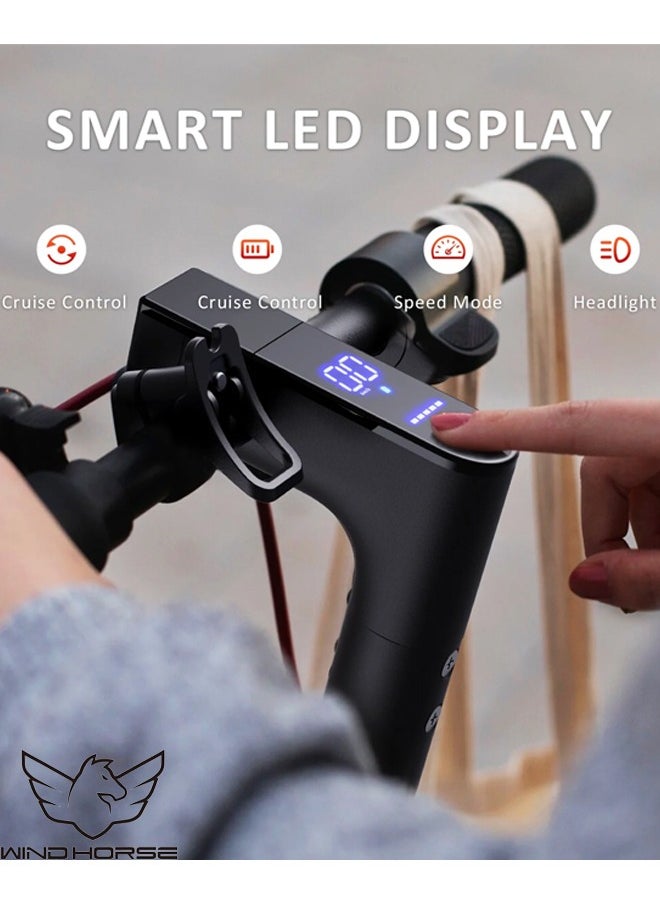 Electric Lightweight Folding Scooter, 350W Motor, 36V 8Ah Battery, 8.5 Inches Tires, 30KM Range, 25KM/H Speed, Digital Display and App Control