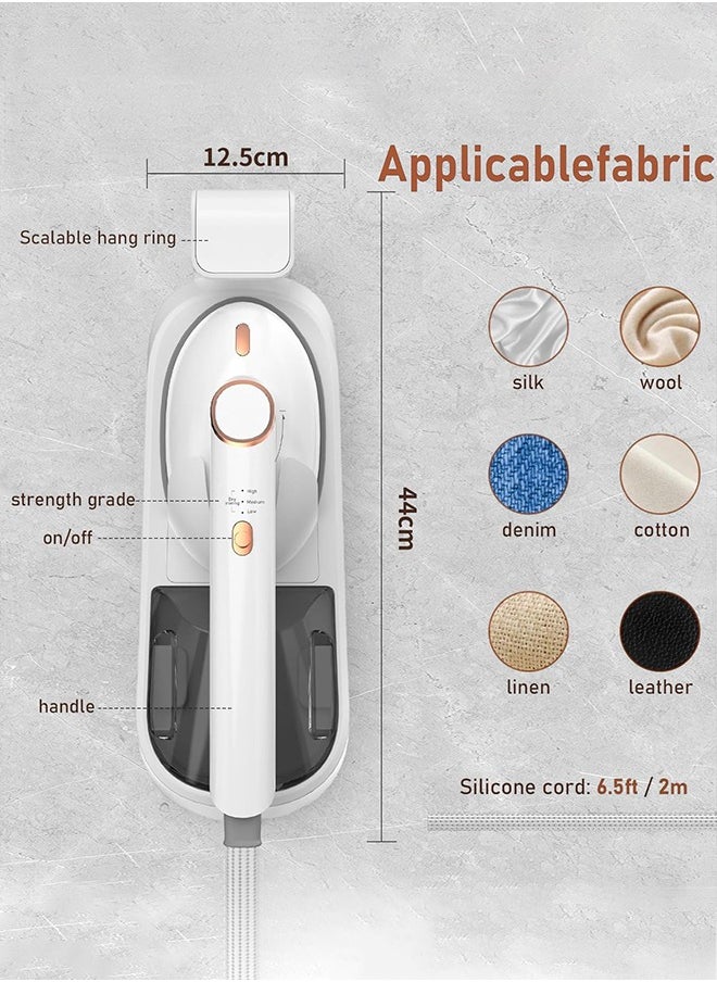 Handheld Steamer for Clothes,Travel Garment Steamer & Steam Iron with detachable 400ml Water Tank,Extra Large Soleplate Clothes Steamer with 4-adjustable ironing modes +90°rotatable ironing head