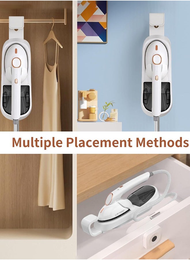 Handheld Steamer for Clothes,Travel Garment Steamer & Steam Iron with detachable 400ml Water Tank,Extra Large Soleplate Clothes Steamer with 4-adjustable ironing modes +90°rotatable ironing head