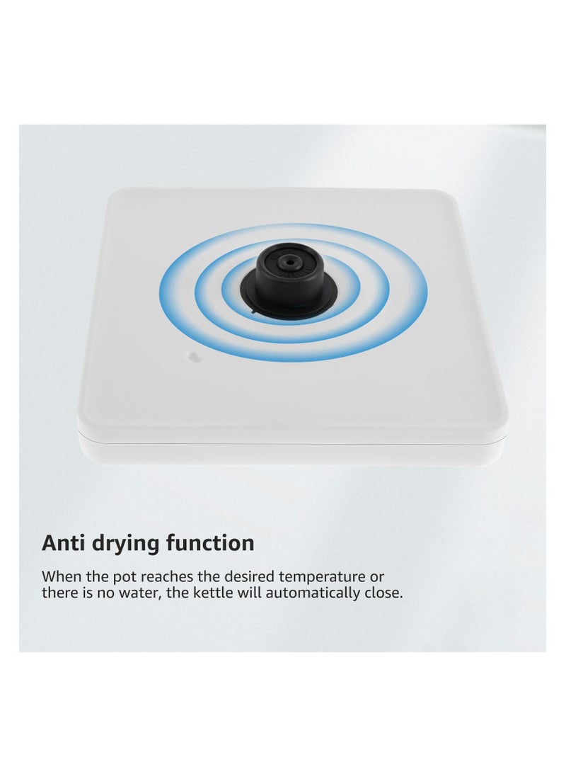 Electric Stainless Steel Kettle, 800ml Gooseneck Kettle Ultra Fast Boiling Hot Water Kettle, Auto Shutoff Anti-dry Protection, Hot Water Boiler for Pour-over Coffee, Tea, Leak-Proof Design (White)