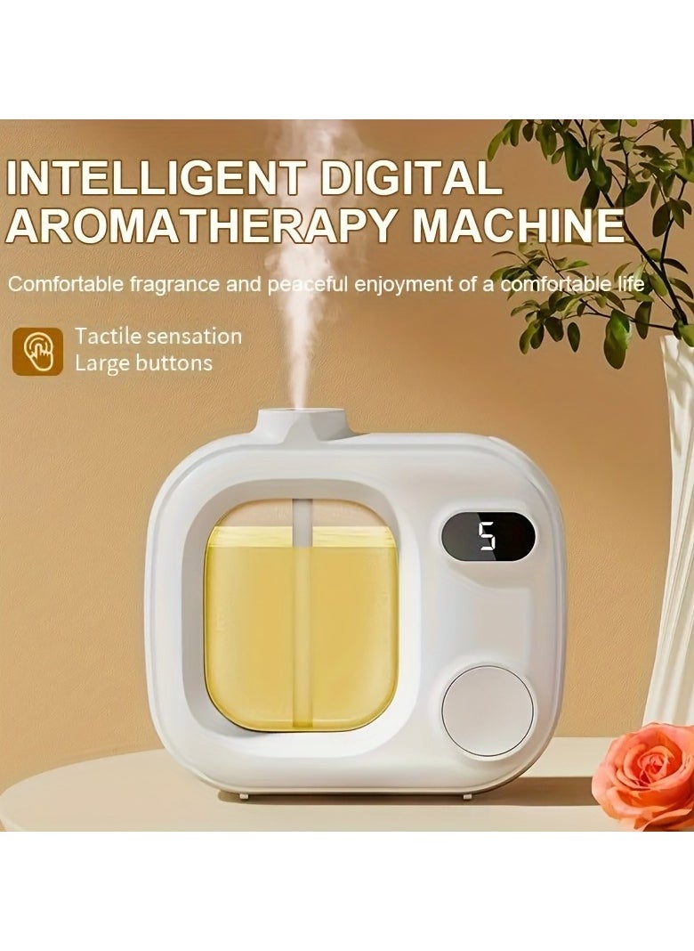 Smart Aroma Diffuser with 5-Speed Adjustable Timer, Rechargeable 500mAh Battery, USB Charging, Fragrance-Free Operation for Essential Oils/Perfumes, Ideal for Office, Bedroom, Bathroom - Long-Lasting Home Fragrance Device, Portable Air Freshener