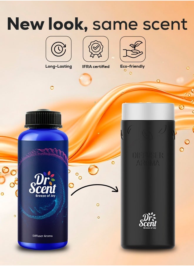 Dr Scent Diffuser Aroma Citrus, Feel the Distinctive Notes of Crisp Lime and Lemon, With Aromatic Strong Notes of Mandarin (500ml)
