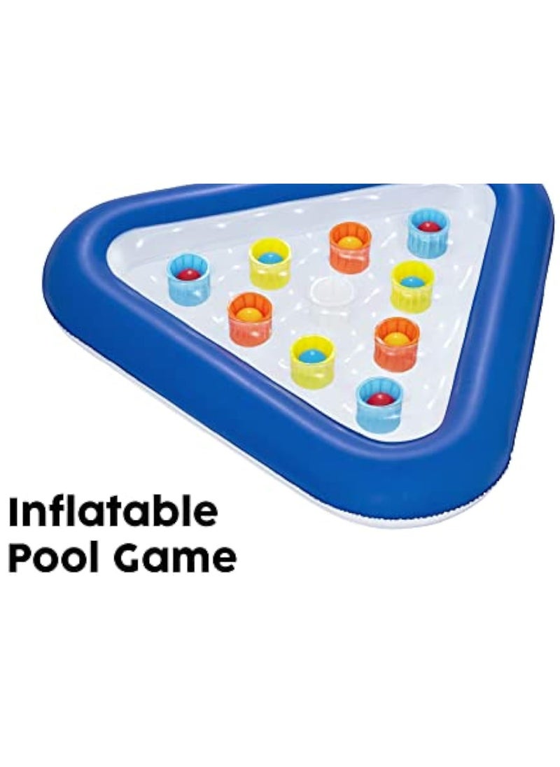 Inflatable Pool Ball Game, Inflatable Water Play, Family Swimming Pool Game, Water Pong Ball Game, Kids and Adults, Blue, 105 x 97 cm