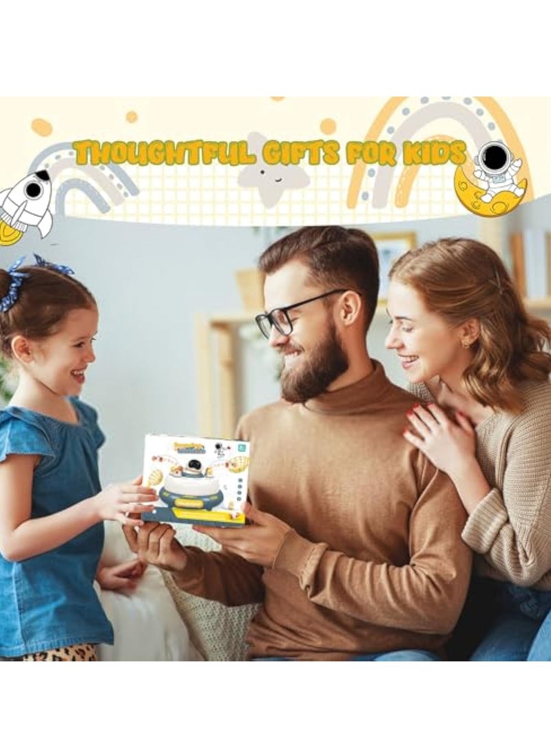 Pop Up Rocket Board Game, Catching Rocket Game, Family Game Night Board Game, Interactive Educational Toys with Sound, Magnetic Fishing Game Toys, PK Mode with 2 Net, for 4-10 Year Old Boys and Girls