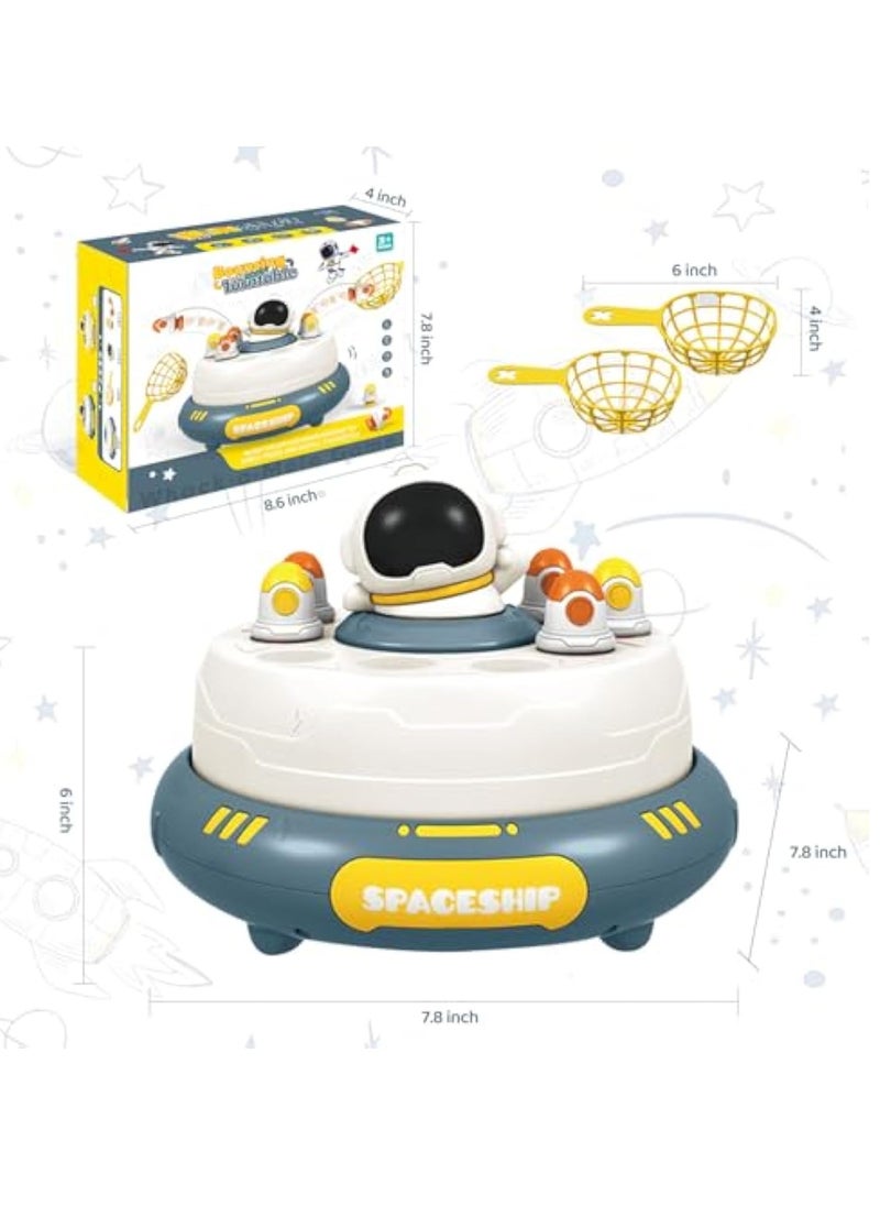 Pop Up Rocket Board Game, Catching Rocket Game, Family Game Night Board Game, Interactive Educational Toys with Sound, Magnetic Fishing Game Toys, PK Mode with 2 Net, for 4-10 Year Old Boys and Girls