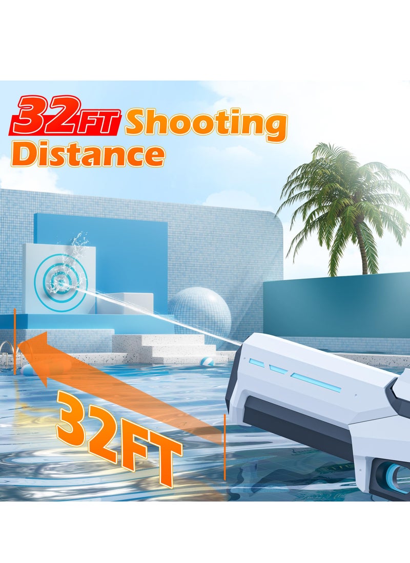 Electric Water Guns for Adults Kids, Automatic Water Gun with Waterproof Design, 25-32Ft Shooting Range, Battery Powered Squirt Gun, Pool Beach Outdoor Party Toys for Kids Ages 8-12