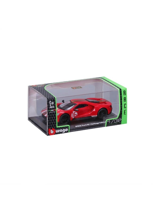 Bburago Race Ford GT Heritage Edition 2022 #16 Die-cast Car (1:32, Red)