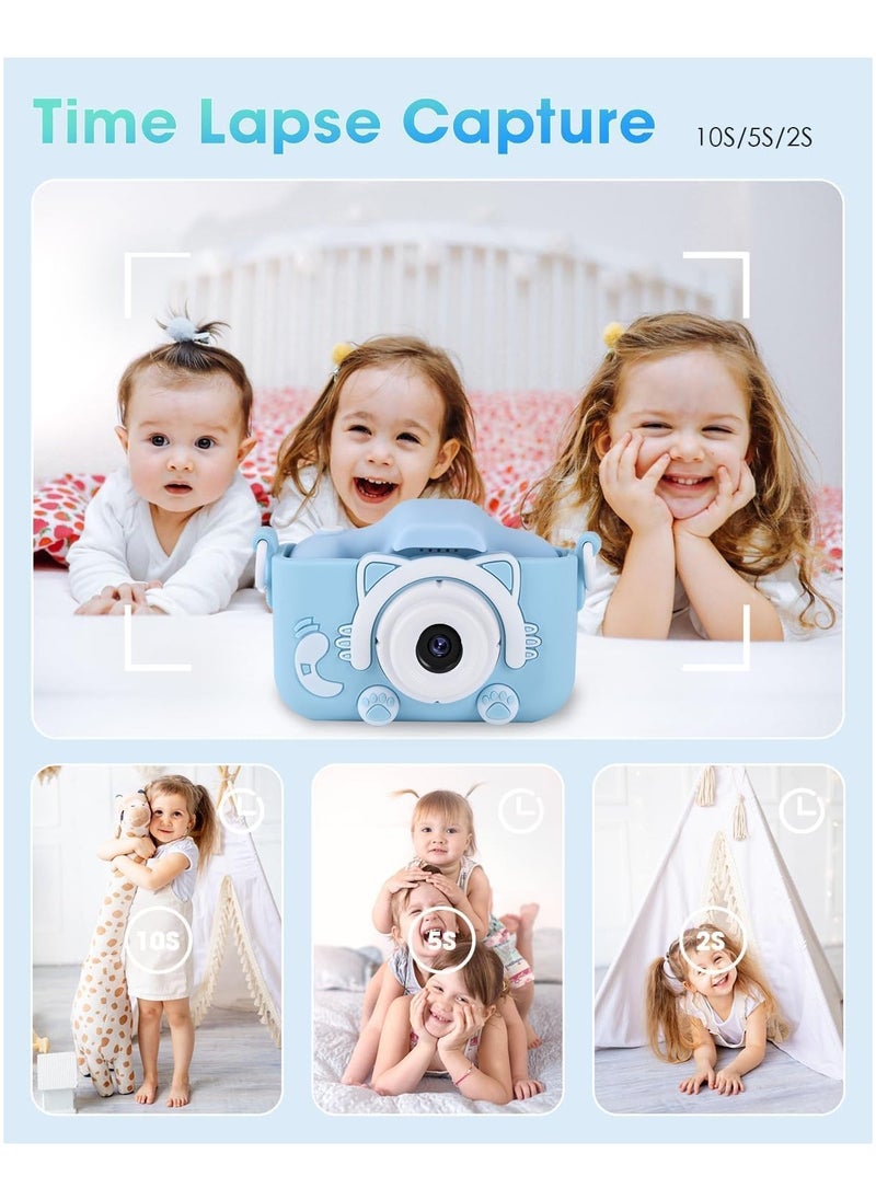 Kids Camera Toys,Childrens Fun Camera, 2.0 Inches Screen 20MP Video Camcorder With 32GB Memory Card for 6+ Year Old Boys,Girls