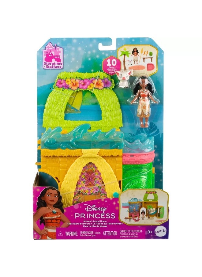 Storytime Stackers Disney Princess Moana's Island Home Dollhouse Playset