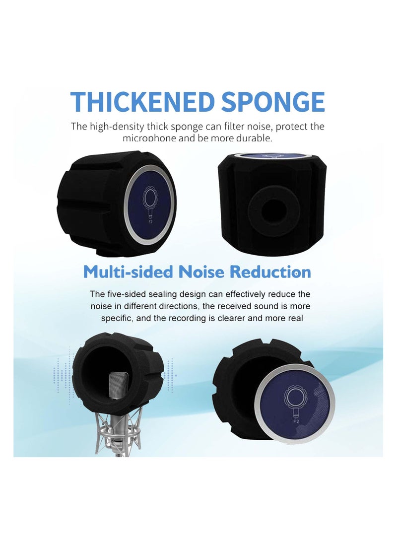Microphone Isolation Ball Shield - Acoustic for Record Studios -MicProfessional Noise Cancellation with Pop Filter and High-Density Sound Absorbing Foam - Reflection reducing soundproof Cover Foam