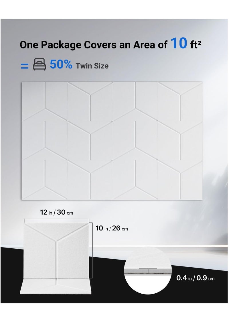 Soundproof Wall Panels, Self Adhesive Sound Proof Foam Panels for Walls, 12 Pack Y-Line High Density Acoustic Panels, Multi-shapes Sound Panels for Home, Office, Studio, 12