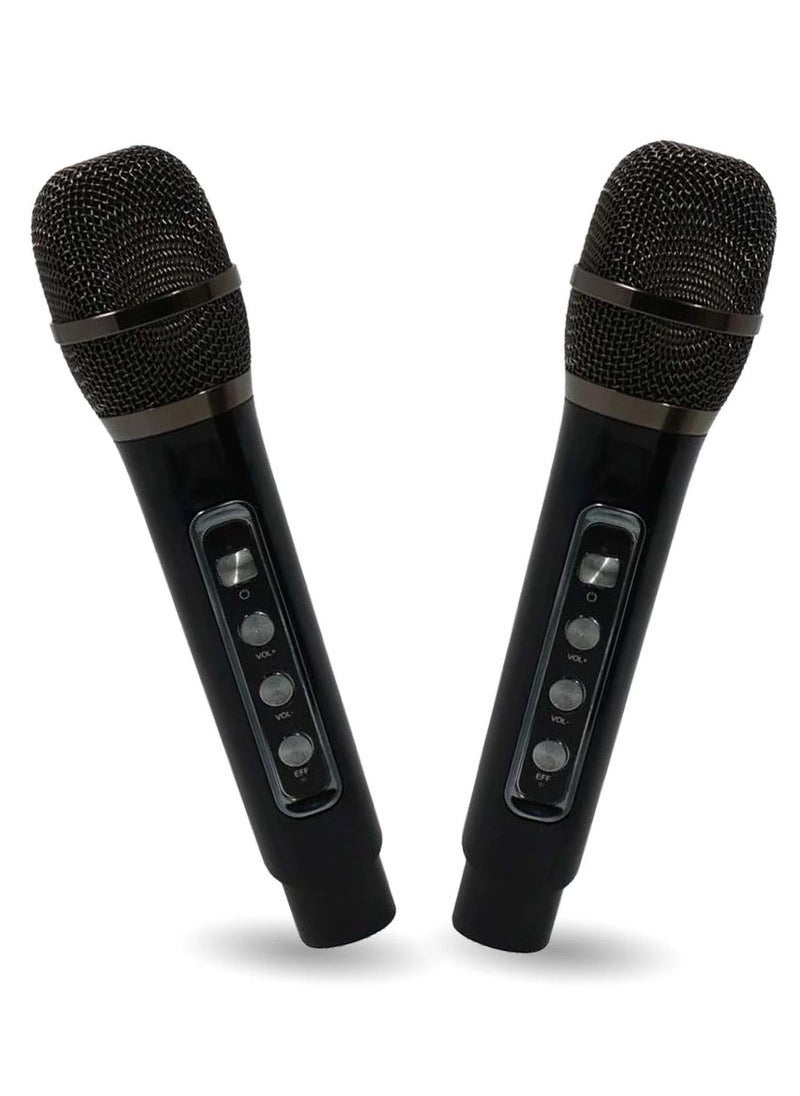 M25 Wireless Bluetooth Karaoke System with Dual Microphones | Portable Speaker with Echo Control & LED Lights | High-Fidelity Sound for Home, Outdoor Events, Parties & Gatherings | Rechargeable Battery | AUX/USB/TF Card Support