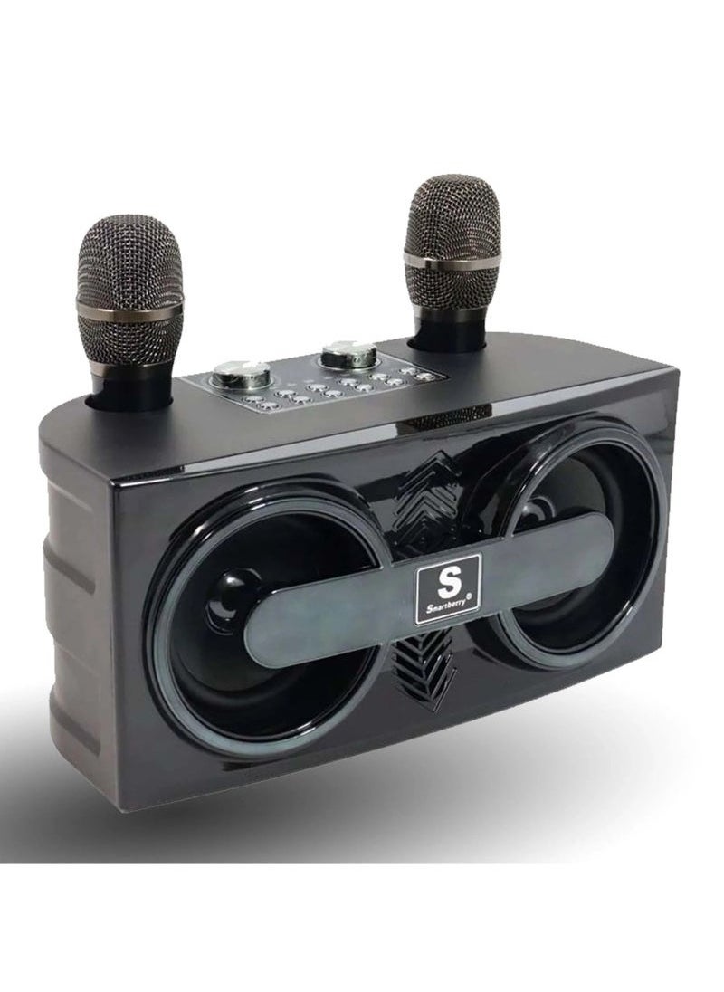 M25 Wireless Bluetooth Karaoke System with Dual Mic, Excellent Sound Quality, Portable Speakers for Home Party & Outdoor Use, Rechargeable, Adjustable Volume & Echo, Ideal for Karaoke Lovers