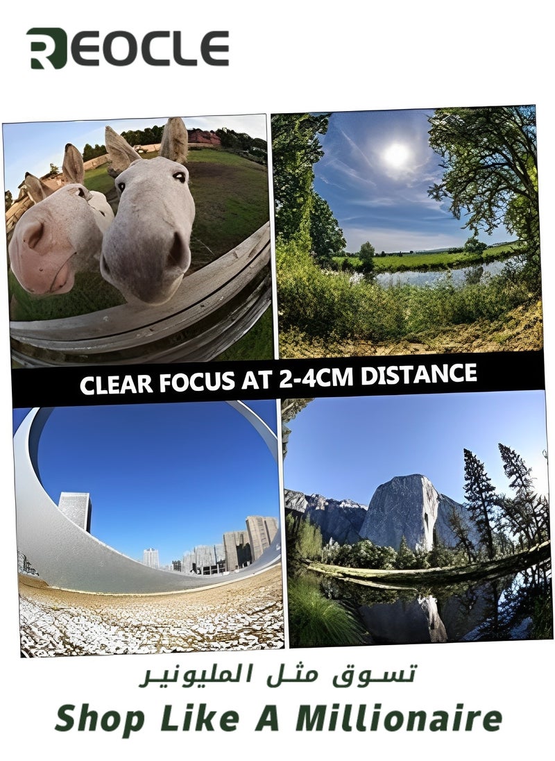 Pro Lens Kit Phone Camera Lens Kit 10 in 1 Lenses for iPhone and Android Universal Clip on Wide Angle Macro  Fisheye Camera Lenses