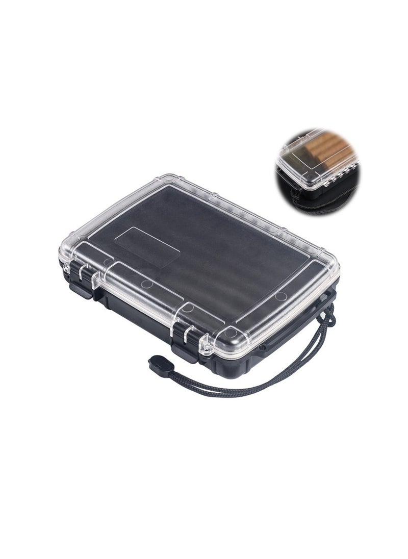 Waterproof Dry Box, Watertight Storage Case, Airtight Protective Box for Phones, Wallets, Camping, Hiking, Boating, 16.5 * 5 * 22 cm , Black