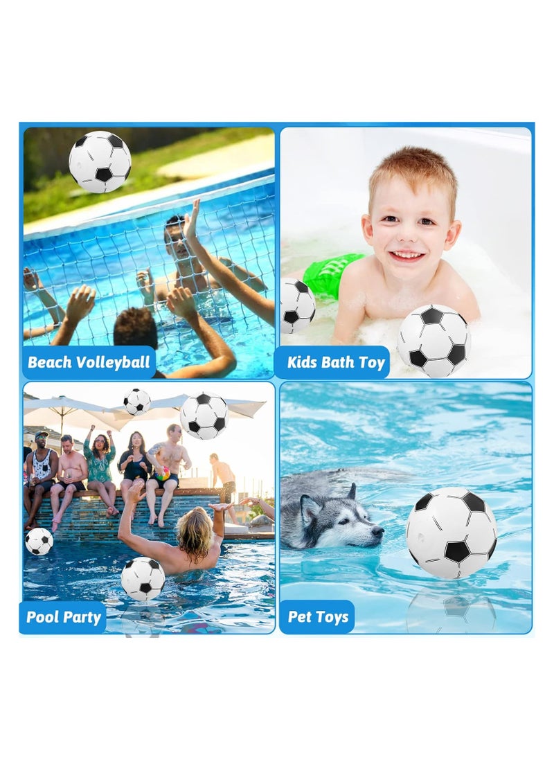 10 Pack Inflatable Soccer Beach Balls, 30CM Beach Balls Party Favors, Soccer Beach Balls, Bulk Summer Swimming Pool Beach Games Toys, for Kids Sports Outdoor Activity Beach Party Decoration Supplies