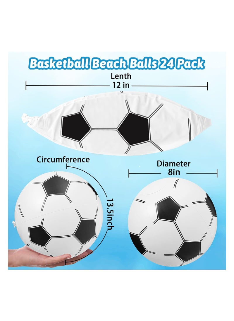 10 Pack Inflatable Soccer Beach Balls, 30CM Beach Balls Party Favors, Soccer Beach Balls, Bulk Summer Swimming Pool Beach Games Toys, for Kids Sports Outdoor Activity Beach Party Decoration Supplies