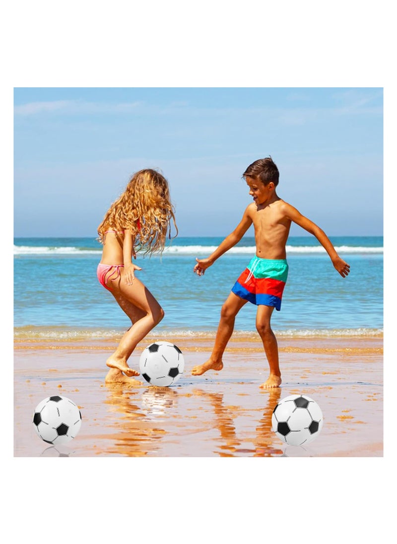 10 Pack Inflatable Soccer Beach Balls, 30CM Beach Balls Party Favors, Soccer Beach Balls, Bulk Summer Swimming Pool Beach Games Toys, for Kids Sports Outdoor Activity Beach Party Decoration Supplies