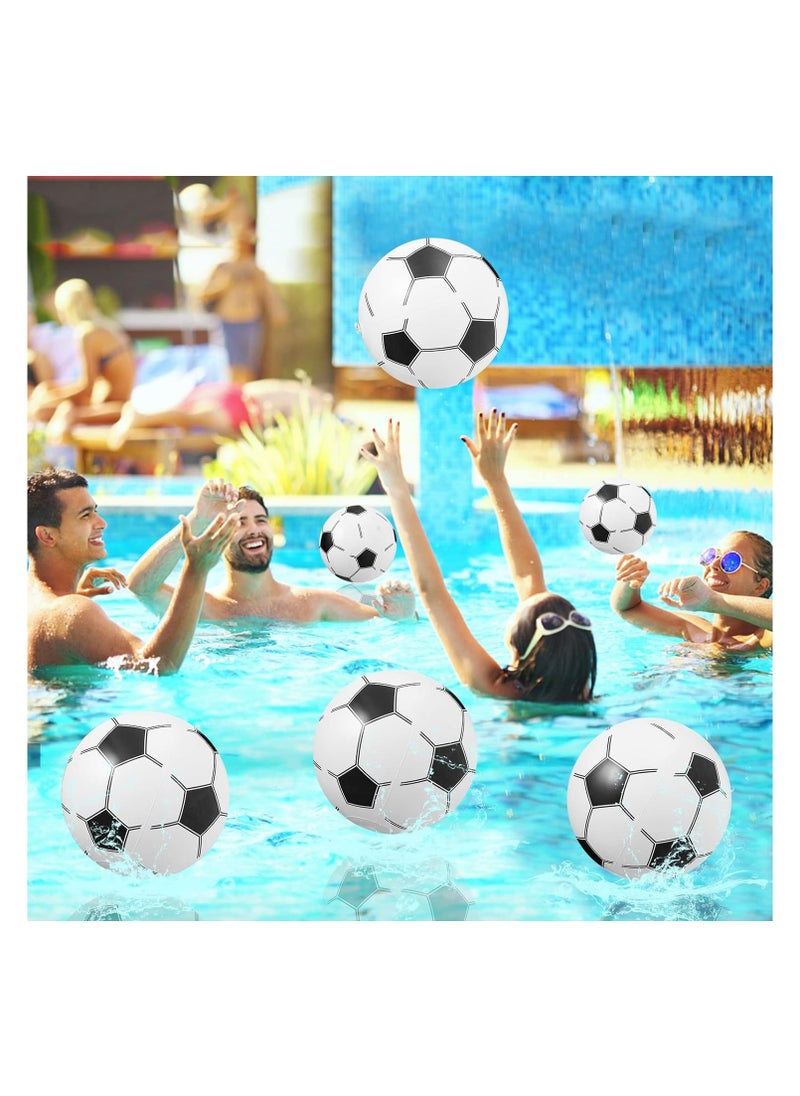 10 Pack Inflatable Soccer Beach Balls, 30CM Beach Balls Party Favors, Soccer Beach Balls, Bulk Summer Swimming Pool Beach Games Toys, for Kids Sports Outdoor Activity Beach Party Decoration Supplies