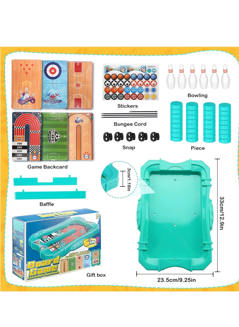 Football Fast Sling Puck Game, 6 in 1 Foosball Winner Board Game, Tabletop Football Game Set for Kids, Family Sports Board Game for Kids Adults Birthday Party Worlds Cup