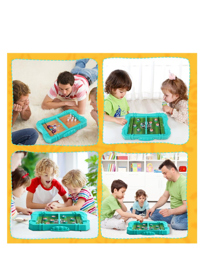 Football Fast Sling Puck Game, 6 in 1 Foosball Winner Board Game, Tabletop Football Game Set for Kids, Family Sports Board Game for Kids Adults Birthday Party Worlds Cup