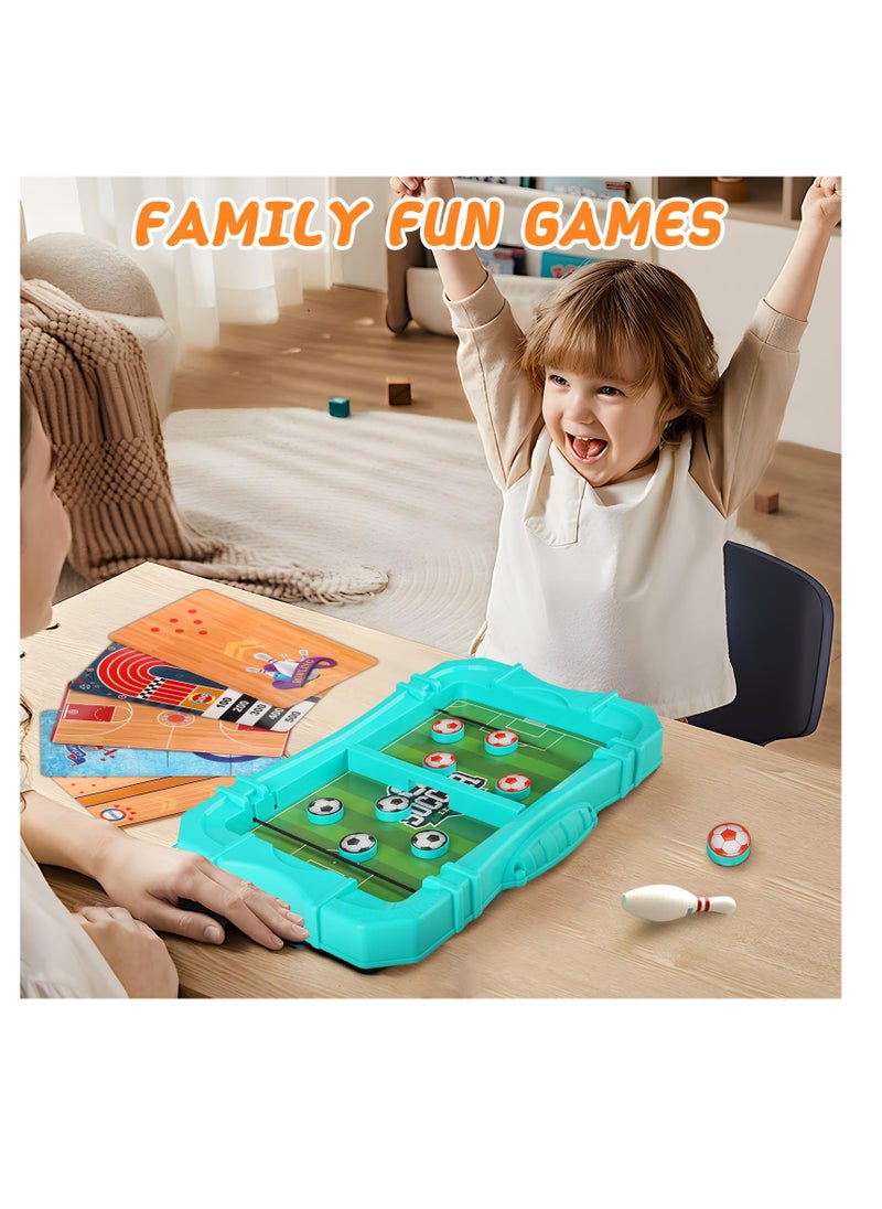 Football Fast Sling Puck Game, 6 in 1 Foosball Winner Board Game, Tabletop Football Game Set for Kids, Family Sports Board Game for Kids Adults Birthday Party Worlds Cup