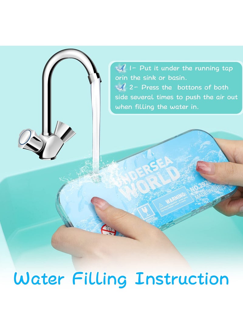 Handheld Water Games 4 Packs Ocean Theme Water Toss Ring Game Aqua Toy Water Ring Game for Kids Stocking Stuffers Handheld Water Game Travel Games for Kids and Family for Party Favor