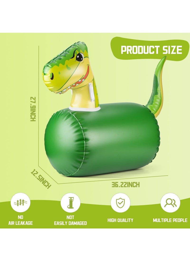 Inflatable Hopping Animal Bouncer Dinosaur 2 pack, Fun and Durable, Inflatable Large Hopping Animal, Jump into Excitement, Indoor and Outdoor, Supports Up to 250 Pounds, Ages 3 and Up (Green, Purple)