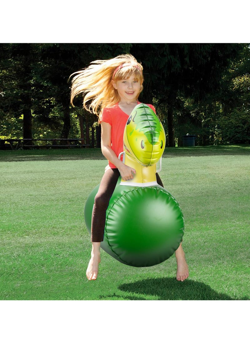 Inflatable Hopping Animal Bouncer Dinosaur 2 pack, Fun and Durable, Inflatable Large Hopping Animal, Jump into Excitement, Indoor and Outdoor, Supports Up to 250 Pounds, Ages 3 and Up (Green, Purple)