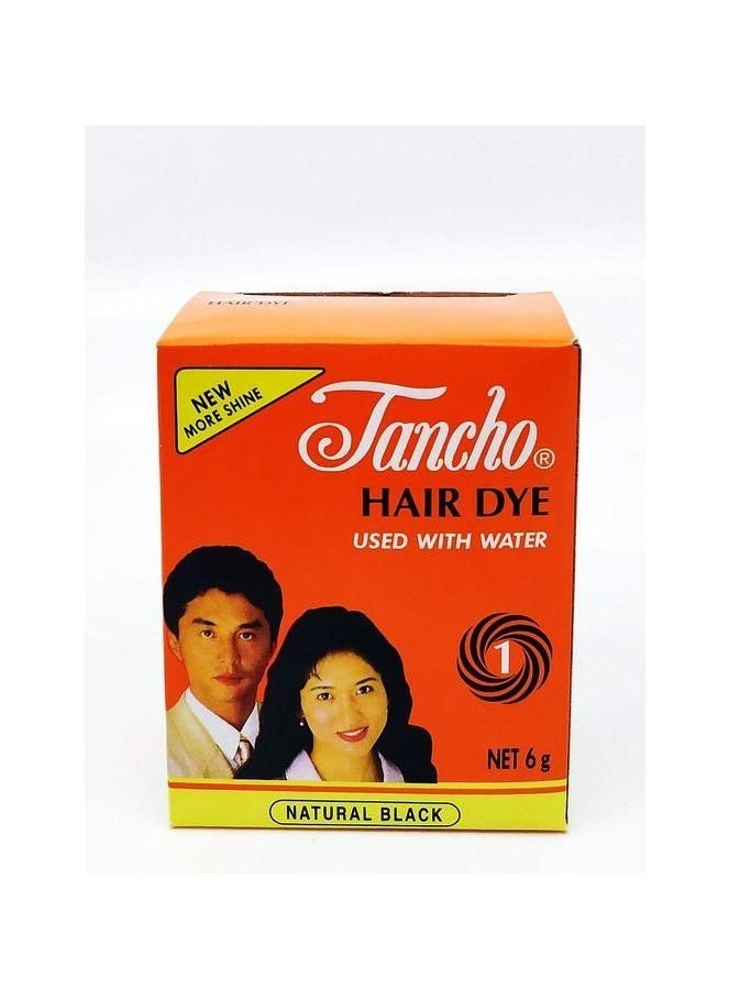 Hair Dye Used With Water Natural Black 6gm (Pack of 6)