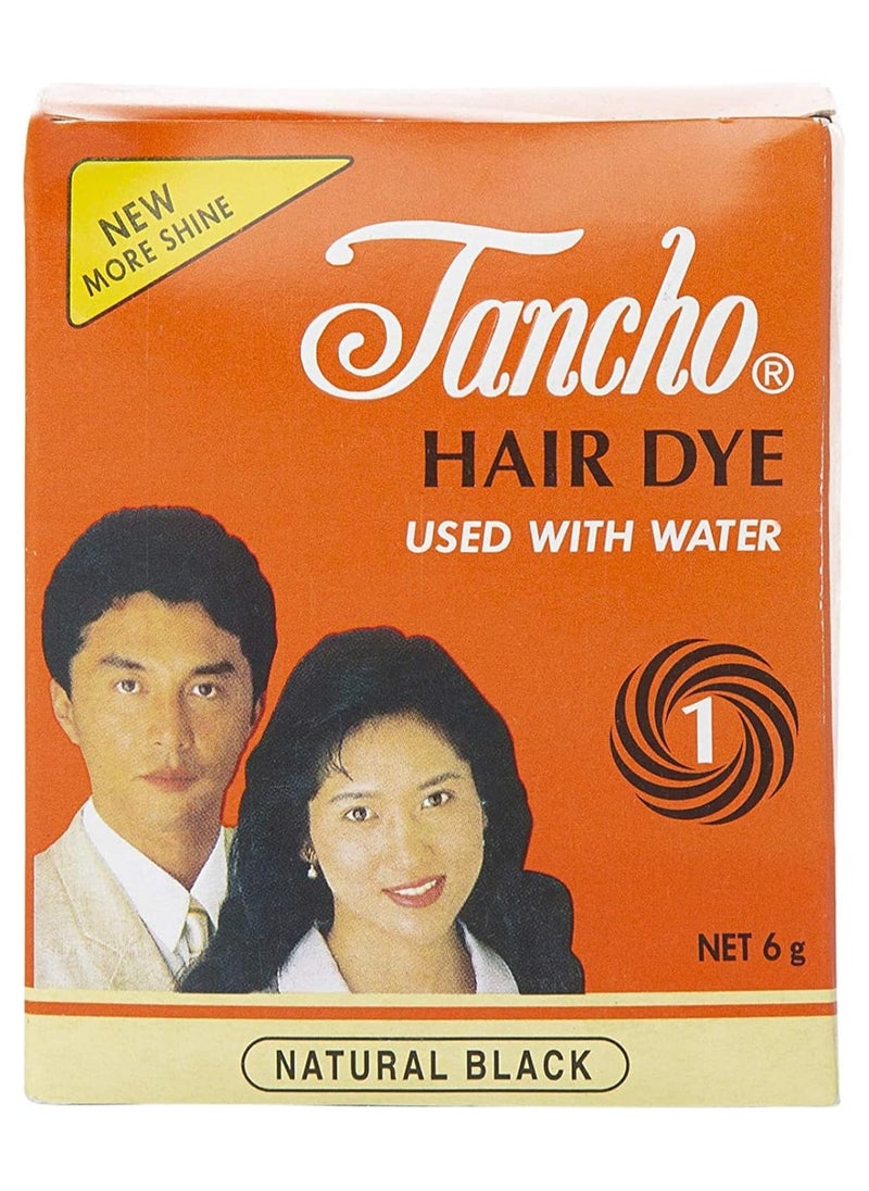 Natural Hair Color Black 6grams (Pack of 6)