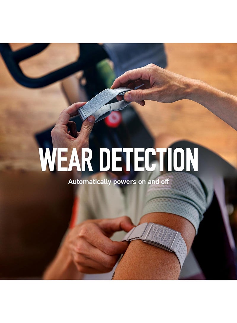 Heart Rate Monitor, Comfort, Easy To Wear, Auto-Wear Detection, Advanced Sensor, Precise Data, Bluetooth, 38 Hours Battery Life, Compatible With Up To 3 Connections, For Run And Bike - Orange