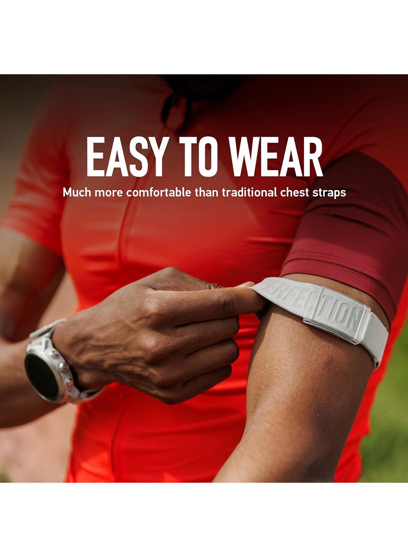 Heart Rate Monitor, Comfort, Easy To Wear, Auto-Wear Detection, Advanced Sensor, Precise Data, Bluetooth, 38 Hours Battery Life, Compatible With Up To 3 Connections, For Run And Bike - Orange