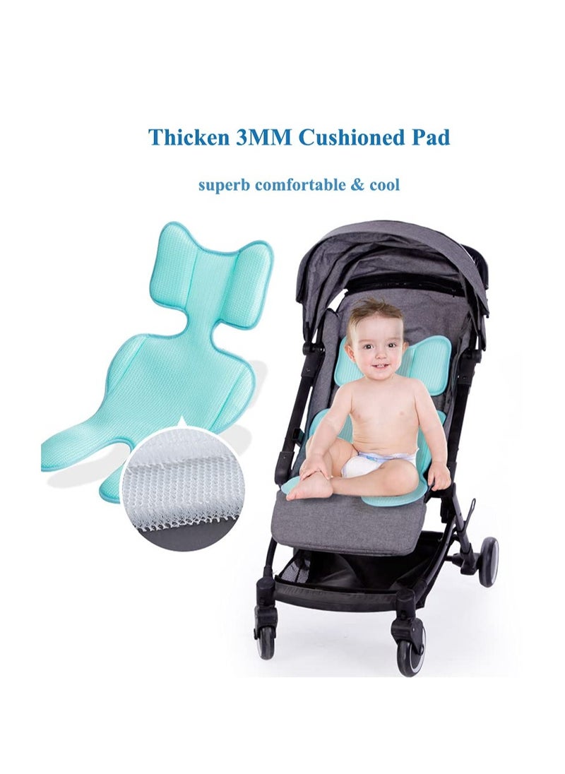 Universal Baby Stroller Liner, 3D Mesh Cool Seat Pad, Breathable Pram Pushchair Car Seat Cushion, Body Support  Pad for Stroller