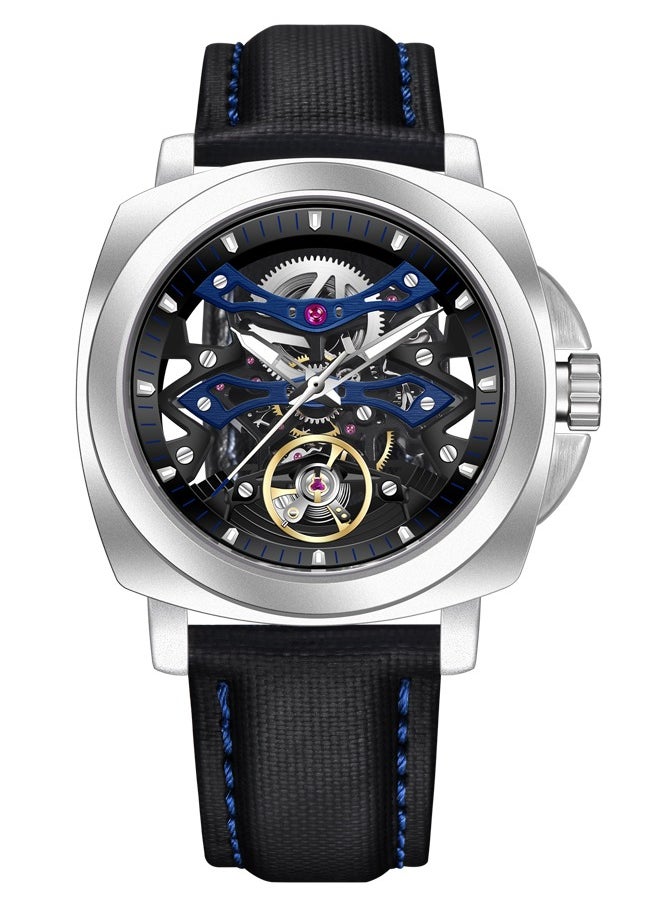 Automatic Watches for Men Skeleton Dial 100M Waterproof Leather Men's Mechanical Watch Elegant Gifts for Men
