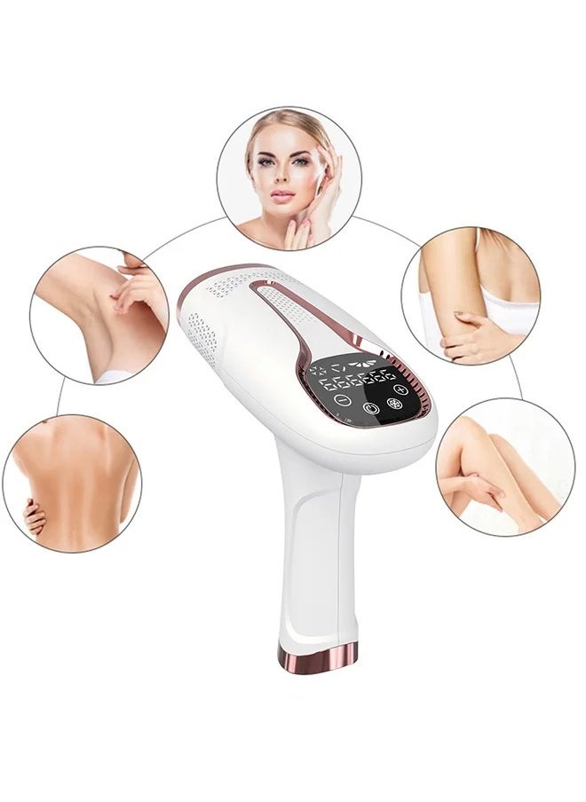 IPL Hair Removal for Women and Men Permanent Hair Removal,Ice Compression Painless Laser Hair Removal Device,0.5s/flash,5 Energy Levels,for all skin colors