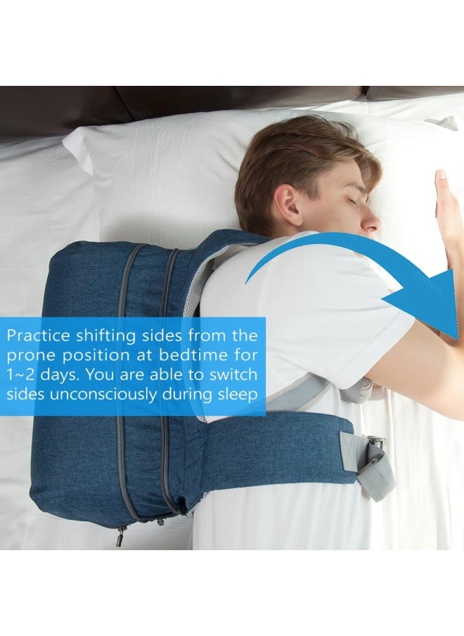 WoodyKnows SideSleeping Backpack Sleep Position Trainer alleviates snoring Caused by Throat Issues Large 1 Pack