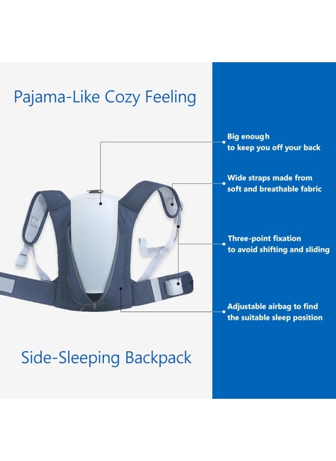 WoodyKnows SideSleeping Backpack Sleep Position Trainer alleviates snoring Caused by Throat Issues Large 1 Pack