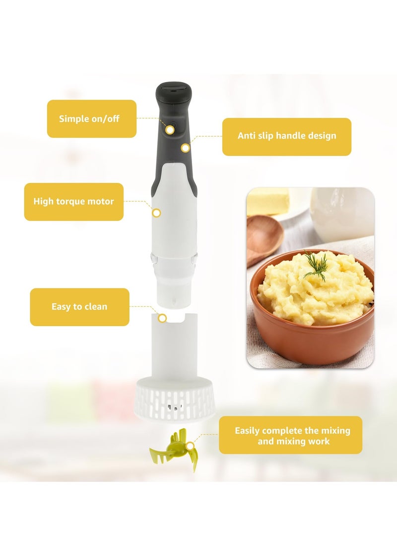 Hand Blender, Multipurpose Electric Food Mixer, Dishwasher Safe Blender for Baby Food, Electric Potato Masher Hand Blenders, Immersion for Baby Food Sauce Soup Mashed Potatoes kitchen 30.5x9x9 cm
